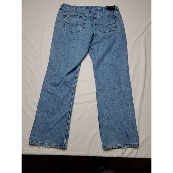 Harley Davidson Men's Jeans Medium Wash Straight Leg Boot Cut Biker Size 38x31 - Picture 13 of 16